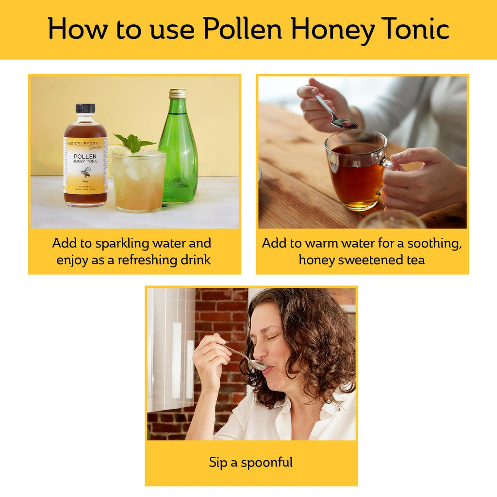 Mickelberry Gardens Pollen Honey Tonic 4oz 2 Pack Respiratory Support