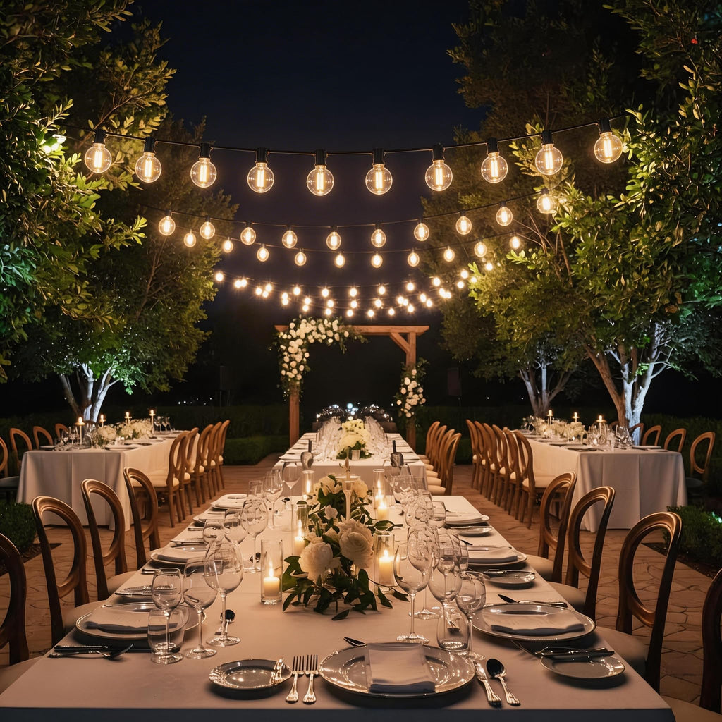 RTTY Outdoor String Lights 120 FT, LED Patio Globe Lights with 62pcs G40 Bulbs,Shatterproof Waterproof Connectable Hanging for Porch Cafe Bistro Backyard Gazebo Balcony Deck Party