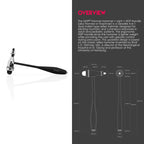 MDF Instruments, Tromner Neurological Reflex Hammer with Built-in Brush for Cutaneous and Superficial Responses - Light - HDP Handle - Durable, Professional-Grade - Black (MDF555P-11)