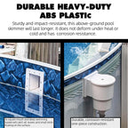 TonGass (Complete Set Universal Fit Above Ground Pool Skimmers (White) Pool Skimmer Accessory Kit ABS Plastic Thru-Wall Skimmer with Accessories Opening Width 6" Fits All Standard Pools Wall Cutouts