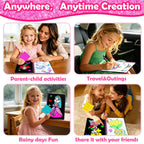 FUNNYB&G Foil Art Craft Kit for Kids, Princess Birthday Gift Toy for Girls