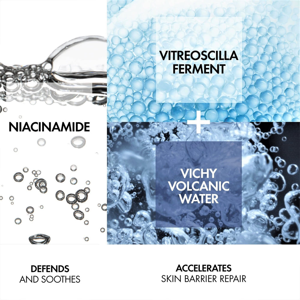 Vichy Mineral 89 Prebiotic Defense & Recovery Concentrate, Niacinamide Serum For Face, Skin Barrier Repair Seum With Antioxidants, Pore Minimizer & Hydrating Serum For Dull, Dry Skin
