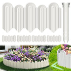 Vashly 20Pcs 20Ft Landscape Edging,6.5 Inch Garden Border with 20 Stakes