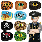 Panelee Adhesive Eye Patches for Kids Boys Bulk Halloween Pirate Toddler Eye Patch Breathable Material, Light Blocking Cotton Colorful and Fun Designs for Boys, 9 Styles(90 Pcs)