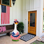 4th of July Bikini Goose Outfit Patriotic Porch Goose Clothes for Independence Day & Memorial Day Fits 23" Cement Plastic Goose Statue for USA 250th Anniversary Summer Outdoor Garden Yard Patio Decor
