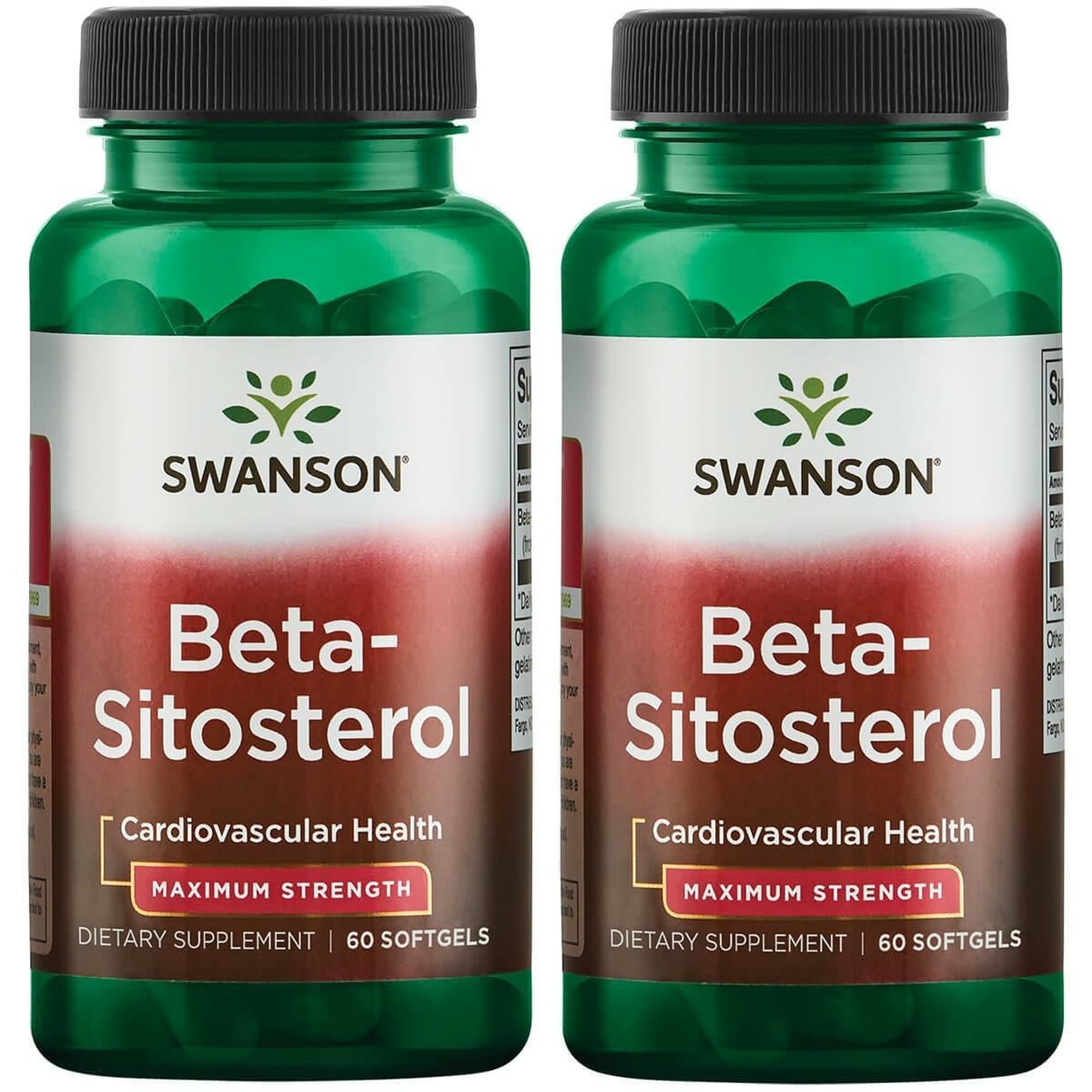 Swanson Beta Sitosterol - Plant Sterol Formula - (60 Capsules, 160mg Each) (2 Pack)