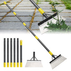 Garden Flat Shovel - Floor Scraper, 60" Multifunctional Garden Cleaning Shovels, Heavy Duty Floor Scrapers Long Handle,Metal Weeding Scraper for Lawn Edging, Snow Ice Removal,Snow Ice Scraper