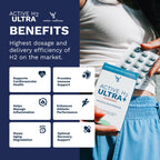 Active H2 Ultra+ Hydrogen Water Tablet, Natural Raspberry. Optimize Health, Support Immunity, and Balance Antioxidants with Benefits of Molecular Hydrogen 30 Servings