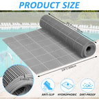 3 x 20FT Drainage Pool Flooring Mats Non Slip Swimming Pool Mat PVC Splash Matting Mesh Hollow Doormat Roll for Outdoor Indoor Garage Restaurant Sauna SPA Heavy Duty Commercial Anti Slip Floor Mats