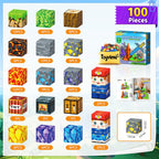 Magnetic Blocks 100PCS Kids Toys Magnetic Building Blocks Sensory Stem Boys Toys Ages 3-5 4-6 5-7 Classroom Must Haves 3 4 5 6 7 8 9 10 Year Old Boy Birthday Gifts