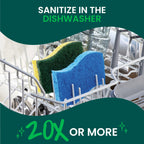 Scotch-Brite Heavy Duty Scrub Sponge, 6 Kitchen Sponges Designed for Tough Messes in the Kitchen that Last 3X Longer*, Best for Cast Iron Skillets and Outdoor Grills, Flexible, Durable, and Strong