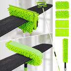 Ceiling Fan Cleaner Duster with 75'' Extension Pole, Flexible High Ceiling Fan Blades Cleaning Tool, Reusable Skinny Duster for Tight Spaces
