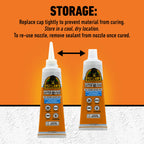 Gorilla 100% Silicone Caulk, Waterproof Sealant, 2.8oz Squeeze Tube, White