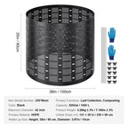 VEVOR Compost Bin 220 Gallon, Outdoor Expandable Composter, Easy to Setup & Large Capacity Composting Bin, Fast Creation of Fertile Soil