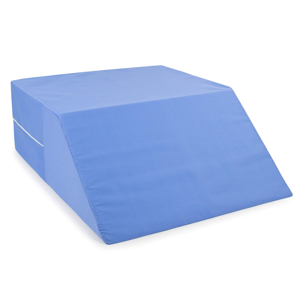 DMI Firm Leg Wedge Pillow for Back Pain Relief (FSA Eligible), High-Density Foam, Bed Wedge Pillow For Legs Elevation, Knee Pain, Post Surgery Pillow, Circulation and Swelling, Pregnancy, Blue