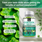 GORNVB Cortisol Gummies, Cortisol Supplement for Women with Magnesium, Ashwagandha, Rhodiola, Phosphatidylserine, L-Theanine, Black Pepper, Vitamin C & B6 - Relaxation, Focus, Sleep Support - 2 Pack