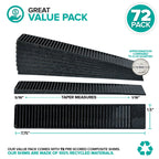 Composite Shims (72 Pack) - Hard Composite Shims for Home Improvement - Never Rot for Leveling - Restaurant Table Levelers - Table Wedges - Toilet Levelers - DIY Furniture Levelers