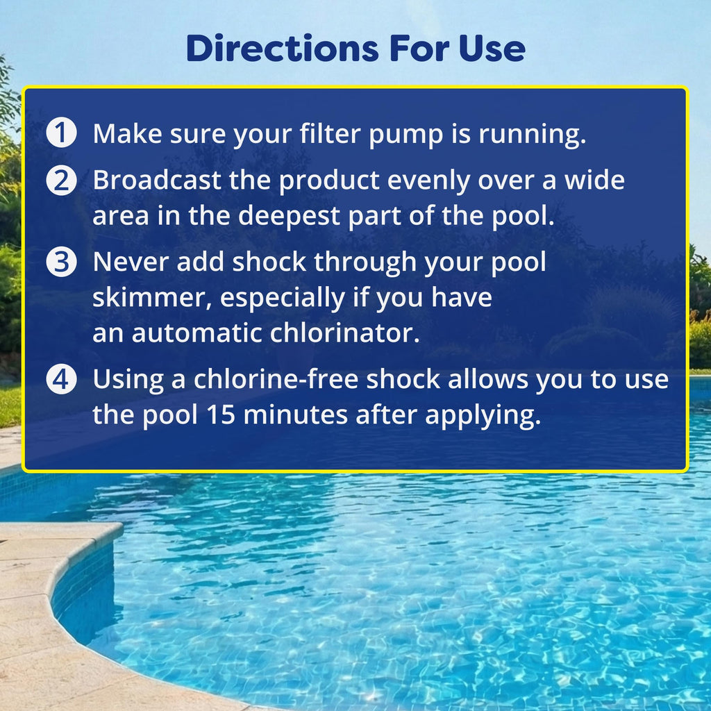 In The Swim Chlorine-Free Pool Shock – Quick Dissolving, Fast-Acting, Shock-Oxidizer for Swimming Pools, Spas, and Salt Chlorinated Pools Compatible - 12 x 1 Pound Bags