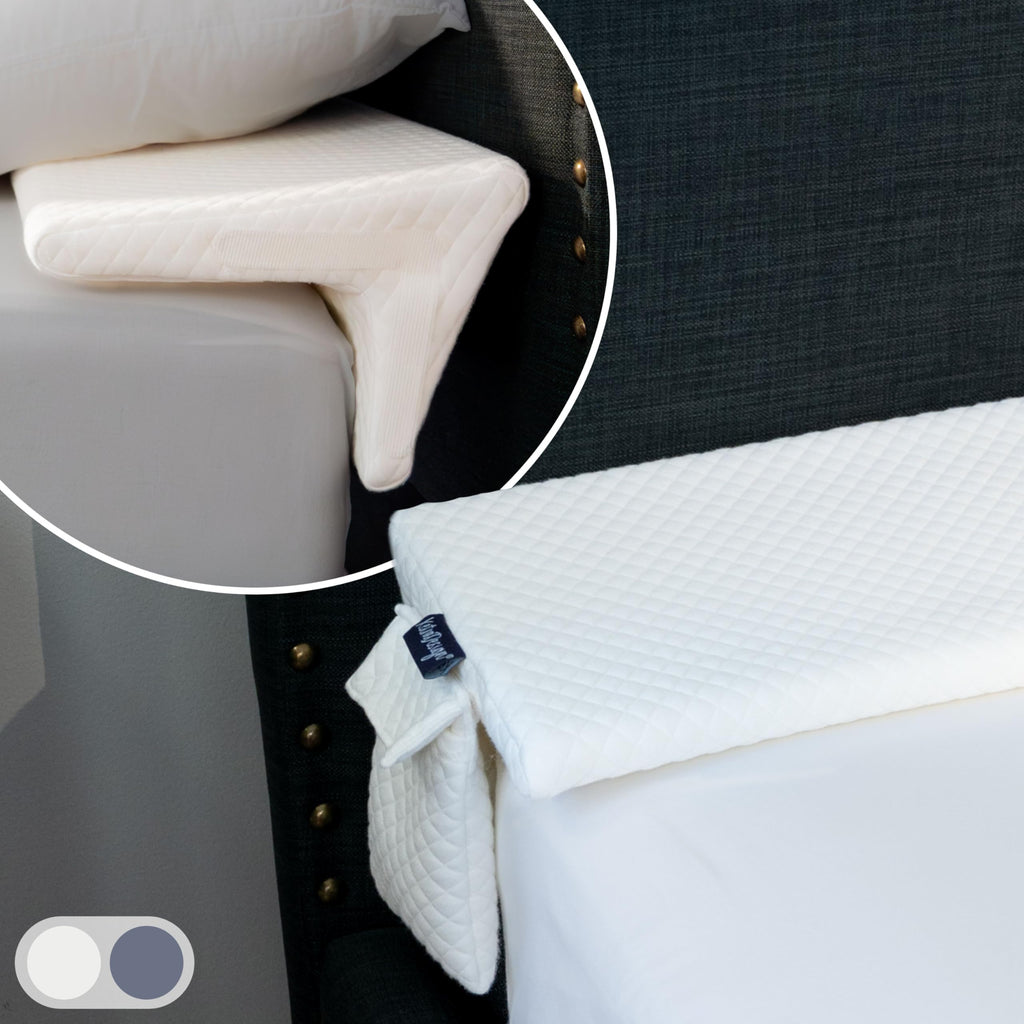 Bed Wedge Pillow for Headboard Gap Up to 7", Triangle Gap Filler for Bed, Mattress Wedge Gap Filler, Headboard Space Filler, Corner Pillow, White Queen 60"
