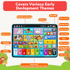 Learning Tablet for Toddlers 1-3 Trilingual Learning Toys with Music & Sound, Montessori Speech Therapy Toys for 1 Year Old Boy Girl Musical Baby Toys 12-18 Months Toddler Toys Age 1-2 2-3 Gifts