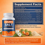 NEURO SALT Capsules dr oz, 90 Capsules Electrolyte & Mineral Support Formula, Daily Hydration & Balance, Naturally Sourced Ingredients, Easy-to-Take Capsules（1）