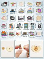 JUNEBRUSHS 84PCS Book Enamel Pins, Cartoon Books Brooch Pins for Teacher Student Readers Book Lovers Party Favor Gifts Supplies Backpack Clothes Hat Accessories