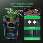 VIVOSUN DWC Hydroponics Grow System with Top Drip Kit, 5-Gallon Deep Water Culture, Recirculating Drip Garden System with Multi-Purpose Air Hose, Air Pump, and Air Stone (1 Bucket + Top Drip Kit)