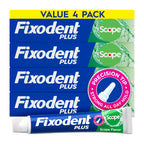 Fixodent Plus Scope Denture Adhesive Cream, Scope Mint, 2.0 oz (4-Pack) – Strong False Teeth Glue