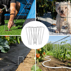 JERIA 6 Inch 240 Pack U-Shaped Galvanized Garden Stakes, 11 Gauge Landscape Staples, Landscape Fabric pins,Ground Stakes,Yard Stakes for Decorations