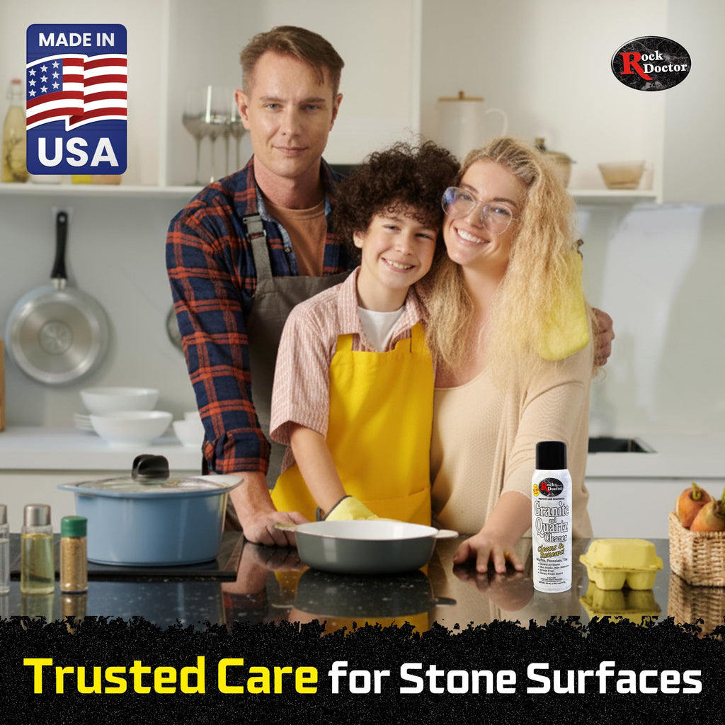 Rock Doctor Granite Cleaner - Cleans& Renews Surfaces - (18 oz) Surface Cleaner Spray, Granite/Marble Countertop Cleaner, Cleaning Spray for Vanity, Table Top, Kitchen Counters, Stone Surfaces
