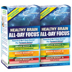 Applied Nutrition Healthy Brain All-Day Focus - 50 Tablets, Pack of 2 - Powerful 3-in-1 Brain Booster with Turmeric Extract - 50 Total Servings