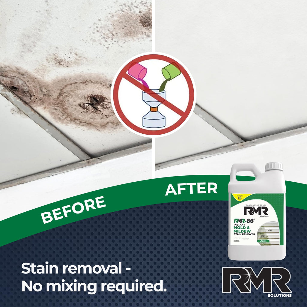 RMR-86 Instant Mold Stain and Mildew Stain Remover Spray - Scrub Free Formula, 2.5 Gallon (320 Fl Oz)