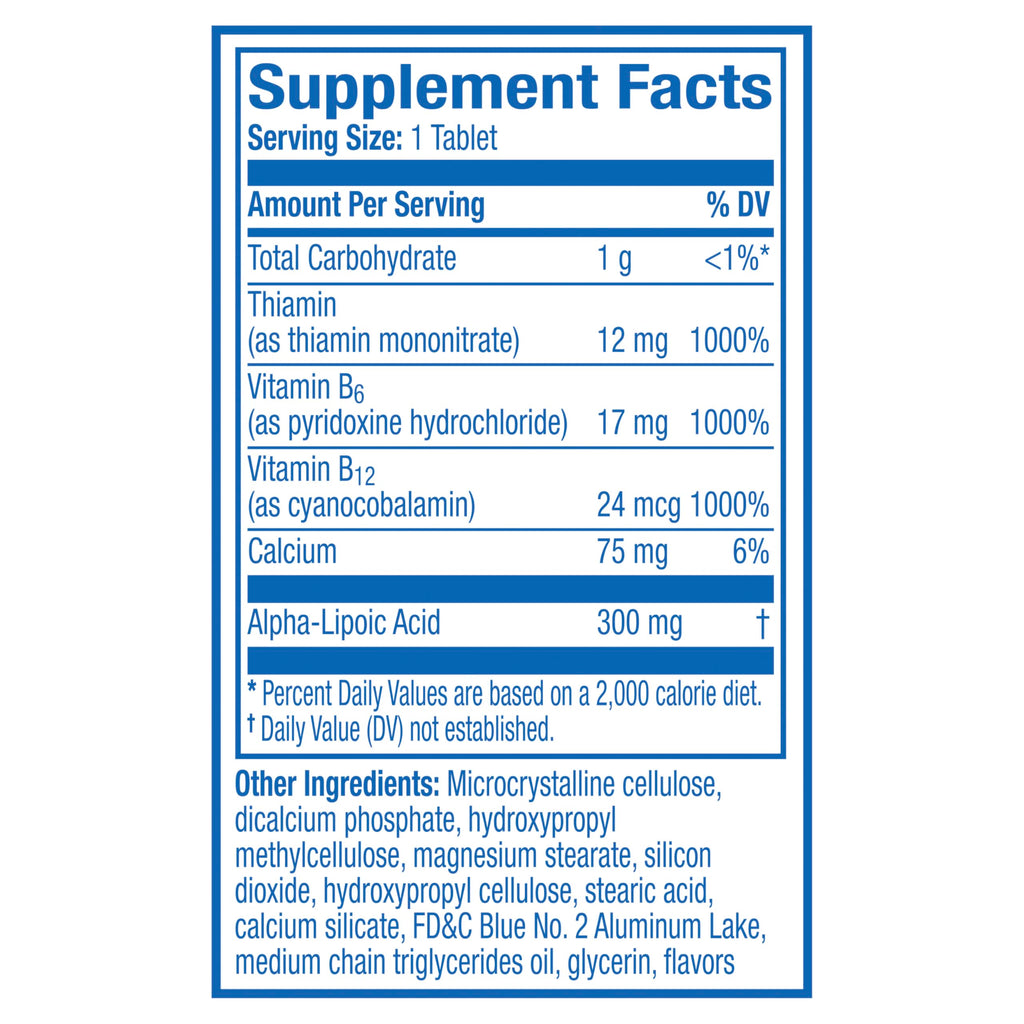 Nervive Nerve Health, Alpha Lipoic Acid, Fortify Nerve Health, Healthy Nerve Function, Healthy Blood Circulation, Supplement, Tablet, 60 Tablets
