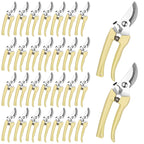 Chumia 30 Garden Flower Shears Pruning Scissors Heavy Duty Plant Scissors Trimming Garden Clippers Hand Tree Pruner for Yard Gardening Plants Hedge Flower Tree Cutting Secateurs (Beige)