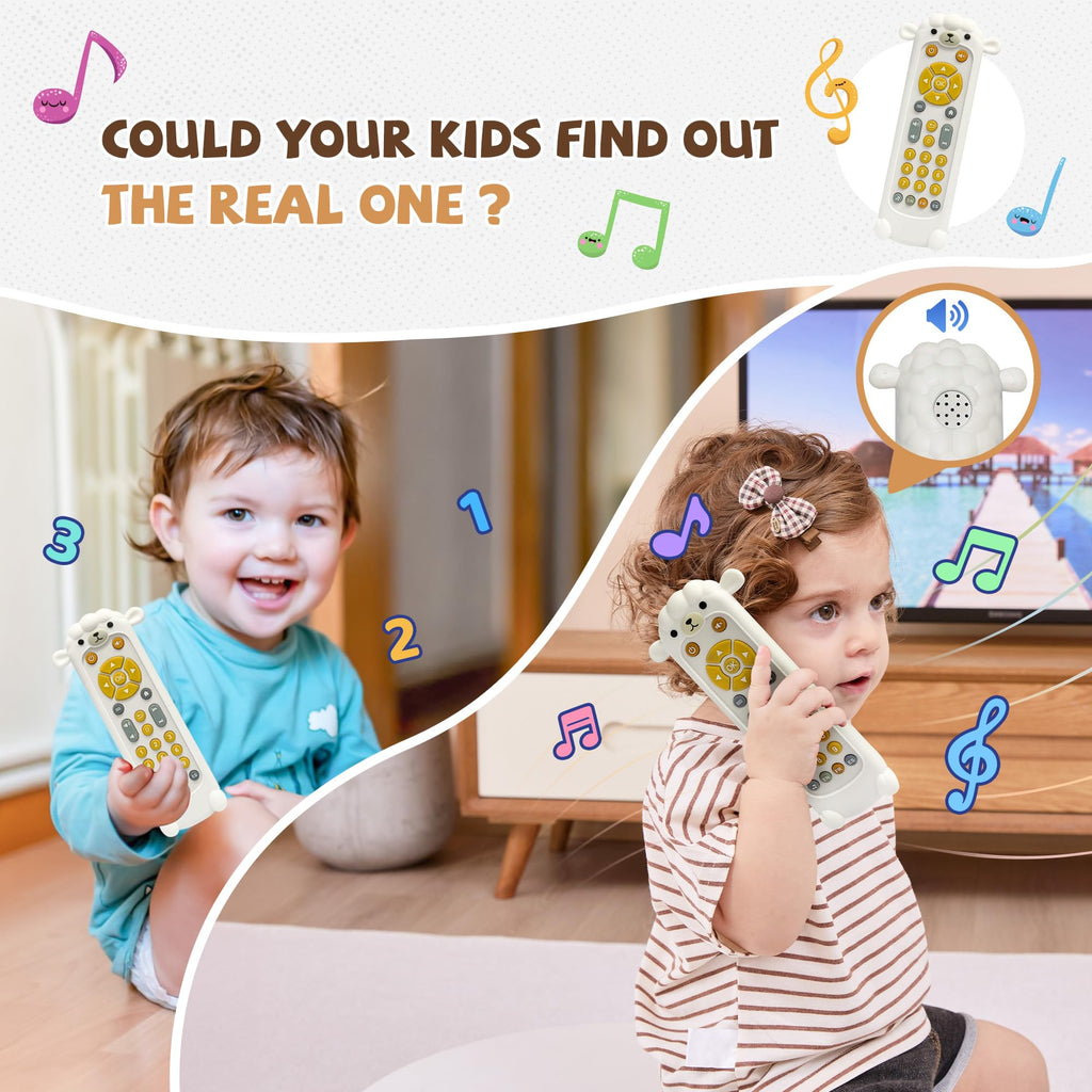 Baby Remote Control Toy - Baby Musical Toys, Early Number Learning in 3 Languages (English, Spanish & French), Preschool Boys Girls Toys Gift 6, 12, 18 Months.