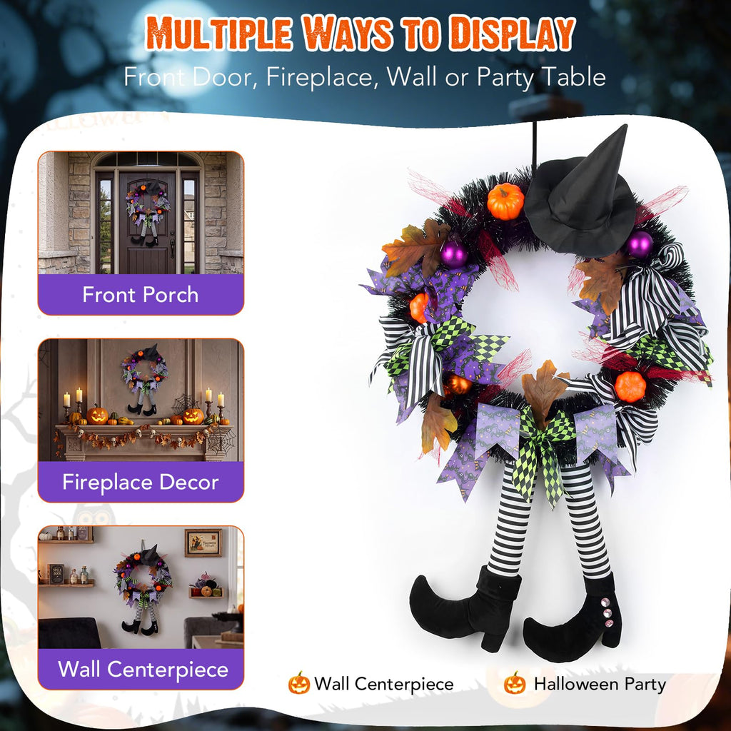 SHAVINGFUN Halloween Wreath-Halloween Wreaths for Front Door