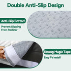 MABOZOO Neck Pillows for Recliners with Pocket,Headrest Cushion for Neck Pain Relief and Cervical Support,Recliner Head Pillow for Side Sleeping at Home, Office or Traveling (Grey & White)