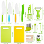 40Pcs Kids Knife Set for Real Cooking | Montessori Kitchen Tools | Age 4-12