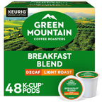 Green Mountain Breakfast Blend Decaf Coffee, K-Cup Pods, 48 Count