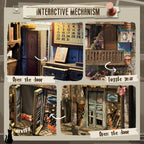 CUTEBEE Book Nook Kit - DIY Miniature House Dollhouse Kit for Adult and Teens, Booknook Bookshelf Decor Alley Model Build with LED Light, Gifts for Family and Friends (The Long Goodbye)