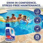4-in-1 Weekly Pool Treatment - 3 L (101.5 fl oz) - Pool Chemicals, Phosphate Remover, Pool Clarifier, Enzyme Treatment + Waterline Cleaner, Perfect Clarity Finish, Saltwater Safe - BubbyShine