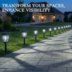 DOESLAG 10 Pack Solar Pathway Lights Outdoor, Auto On/Off LED Solar Garden Lights, Decorative Landscape Lighting for Path Yard Walkway Driveway