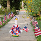 JcHrmers 4th of July Porch Goose Outfits Memorial Day Goose Outfit Fits 23" Plastic Cement Goose Statue Patriotic Goose Costume for USA 250th Anniversary Outdoor Garden Patio Yard Lawn Decor