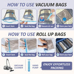 Vacuum Storage Bags with Hand Pump, Vacuum Seal Space Saver Bags,25 Combo