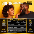 Liquid Biotin & Collagen Hair Growth Drops 60,000mcg - Biotin and Liquid Collagen Supplement for Men & Women - Glowing Skin Support, Healthy Hair & Nail Growth - 2oz
