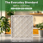 Aerostar 18x30x1 MERV 8 Pleated Air Filter, AC Furnace Air Filter, 4 Pack (Actual Size: 17 1/2" x 19 1/2" x 3/4")
