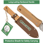 Grampa's Hori Hori Garden Knife with Sheath for Digging & Weeding