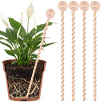 Otoolling 4 Pcs 13.5 Inch Electroculture Plant Stakes Copper Coil Plant Stakes for Garden Electroculture Antenna Garden Stake Wood Wrapped for Vegetable Flowers