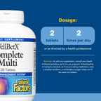 WellBetX Complete Multi by Natural Factors, Supports Healthy Carbohydrate Metabolism, 120 tablets, 120 Tablets