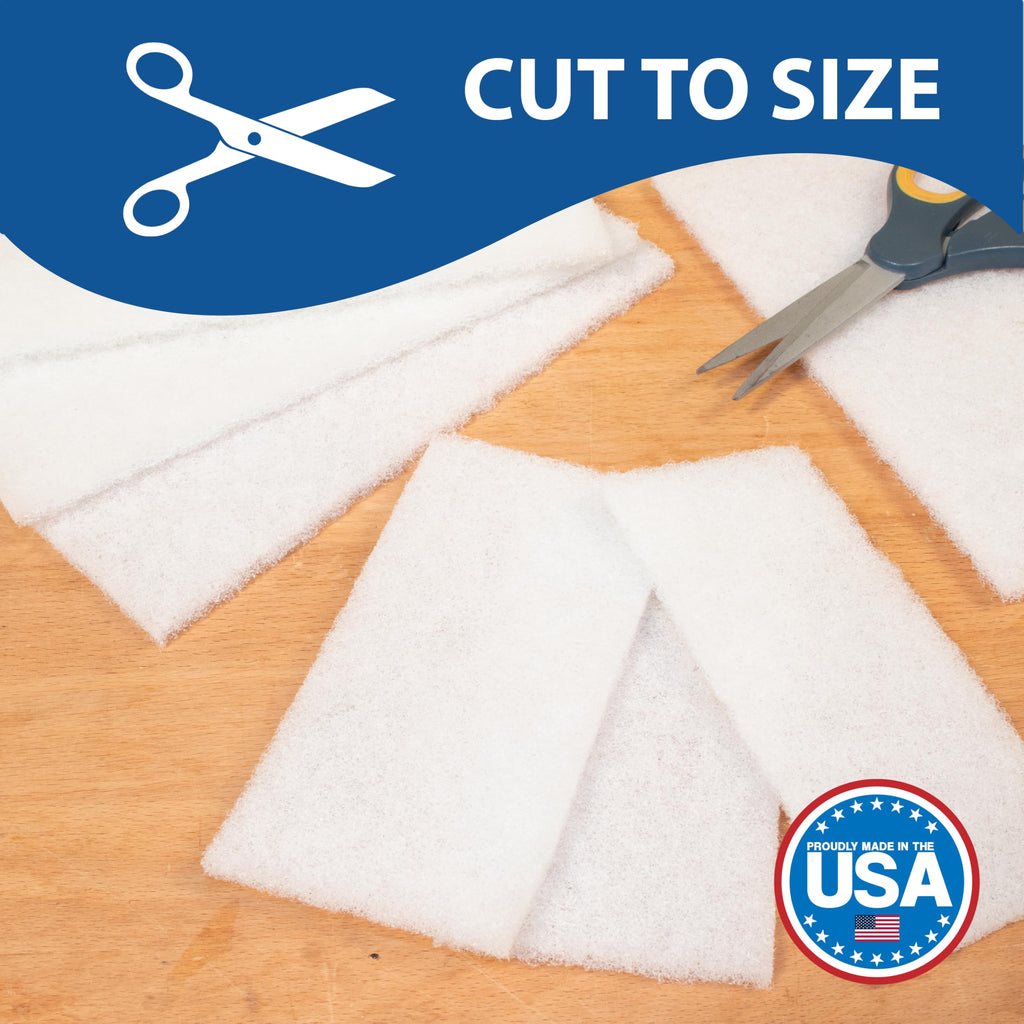 20 Pack of 6 x 9 White Non Scratch Non-Woven Pads for Buffing Cleaning Polishing and Multi Purpose Use in Your Home Workshop or DIY Garage Shop